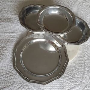 The Wilton Co RWP Armetale  Pewter Salad Bowls (3) & 1 Salad Plate